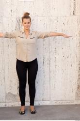 Whole Body Woman T poses White Casual Average